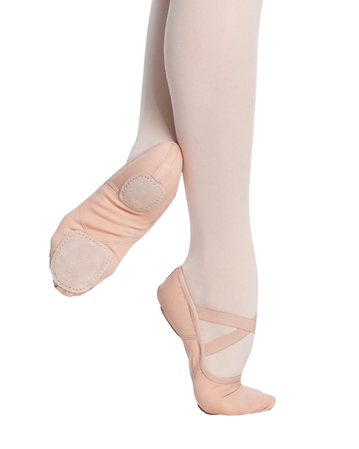 Stretch Canvas Split-Sole Ballet Shoe