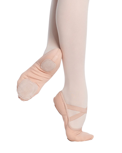 Stretch Canvas Split-Sole Ballet Shoe