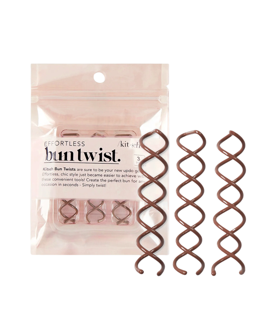 Bun Twist 3pc - Brown